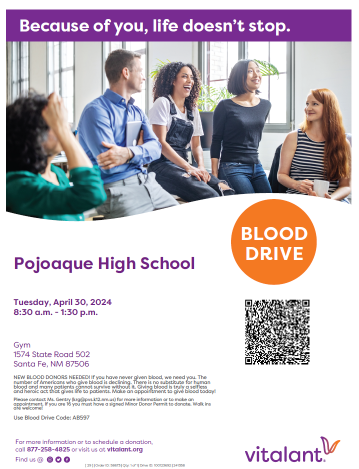 blood drive with qr code